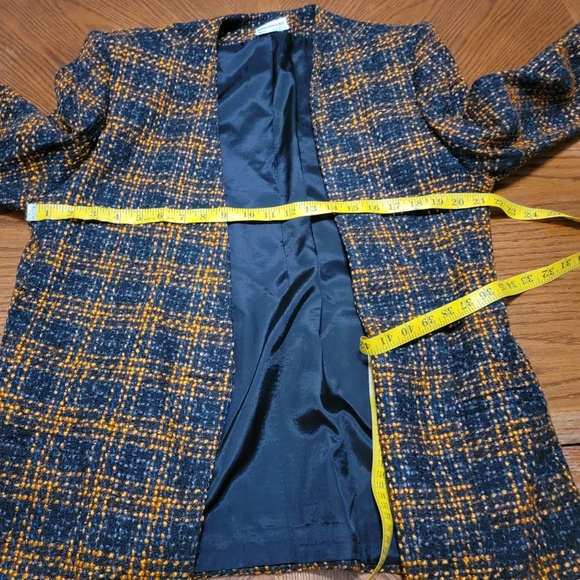 Country Suburbans Vintage Fall Black Orange Blazer size 14 - Picture 3 of 6